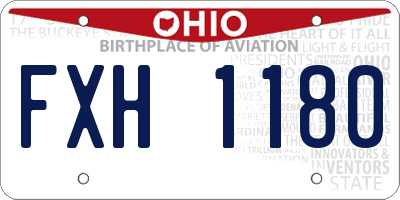 OH license plate FXH1180
