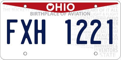 OH license plate FXH1221