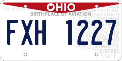OH license plate FXH1227