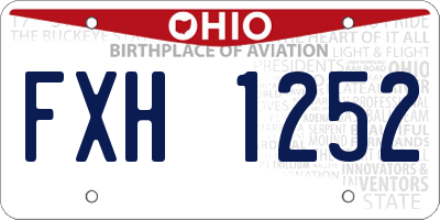 OH license plate FXH1252