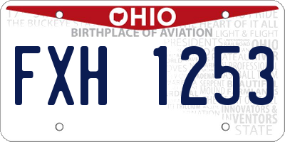 OH license plate FXH1253