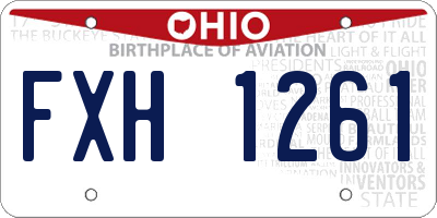 OH license plate FXH1261