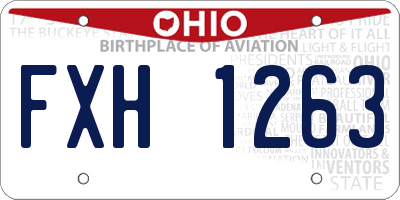 OH license plate FXH1263