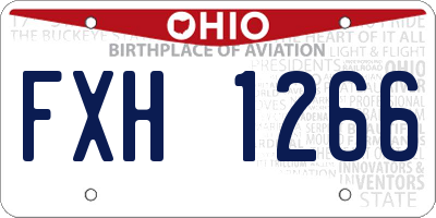 OH license plate FXH1266
