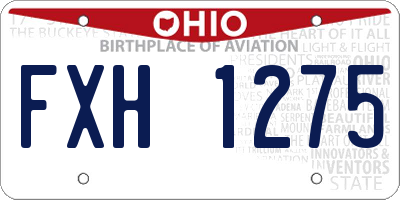 OH license plate FXH1275