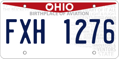 OH license plate FXH1276