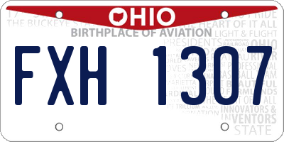 OH license plate FXH1307