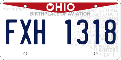 OH license plate FXH1318