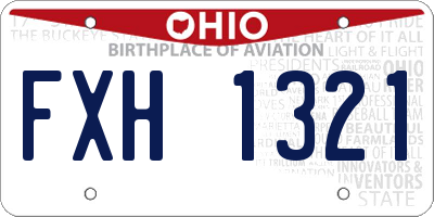 OH license plate FXH1321