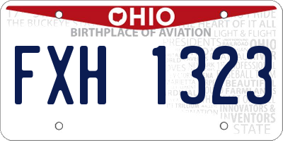 OH license plate FXH1323