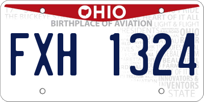 OH license plate FXH1324