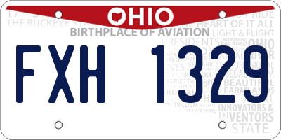 OH license plate FXH1329