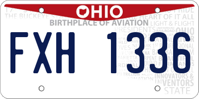 OH license plate FXH1336