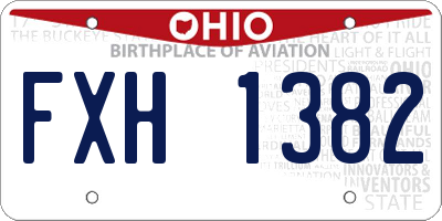OH license plate FXH1382