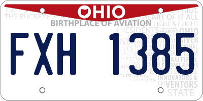 OH license plate FXH1385