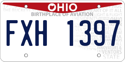 OH license plate FXH1397