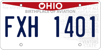 OH license plate FXH1401