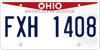 OH license plate FXH1408