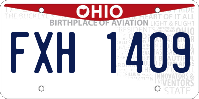 OH license plate FXH1409