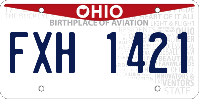 OH license plate FXH1421