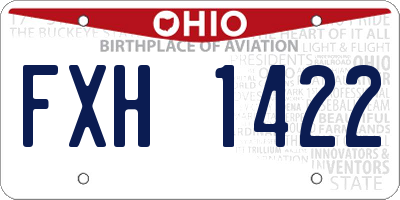 OH license plate FXH1422