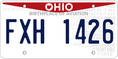 OH license plate FXH1426