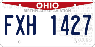 OH license plate FXH1427