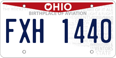 OH license plate FXH1440
