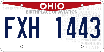 OH license plate FXH1443