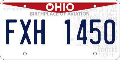 OH license plate FXH1450