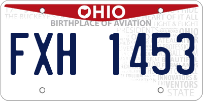 OH license plate FXH1453
