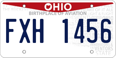 OH license plate FXH1456