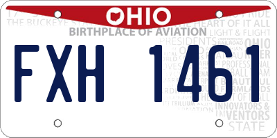 OH license plate FXH1461