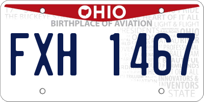 OH license plate FXH1467