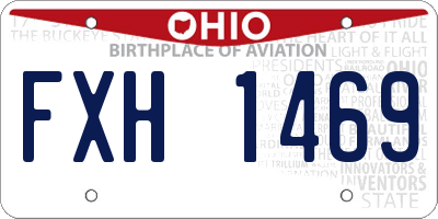 OH license plate FXH1469