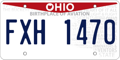 OH license plate FXH1470
