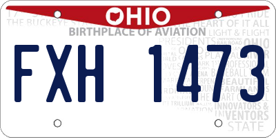 OH license plate FXH1473