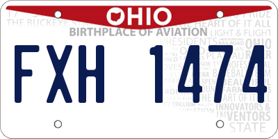 OH license plate FXH1474