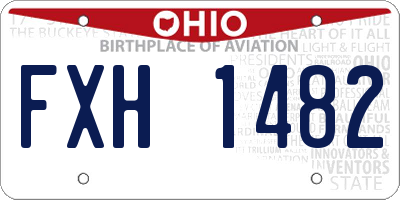 OH license plate FXH1482