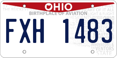 OH license plate FXH1483