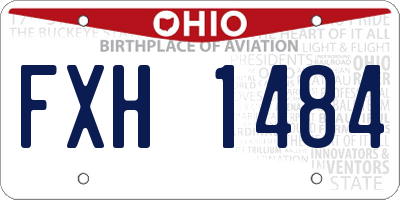 OH license plate FXH1484