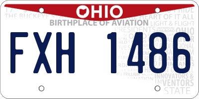OH license plate FXH1486
