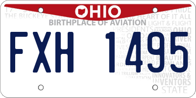OH license plate FXH1495