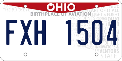 OH license plate FXH1504