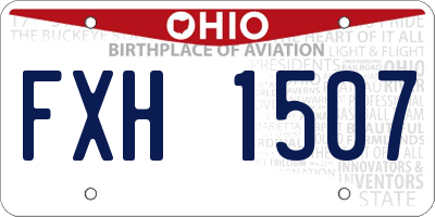 OH license plate FXH1507