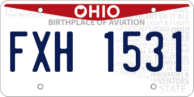 OH license plate FXH1531