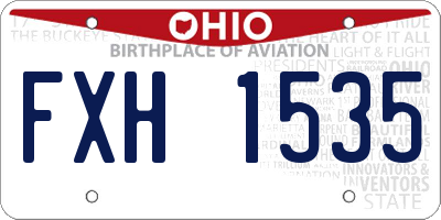 OH license plate FXH1535