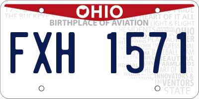OH license plate FXH1571