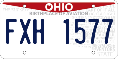 OH license plate FXH1577
