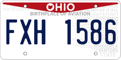 OH license plate FXH1586